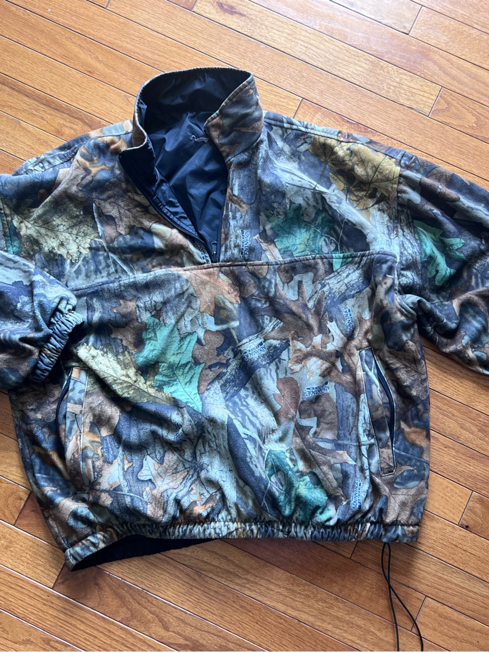 Camo/ black reversible Pullover Hoodie with Front Pocket